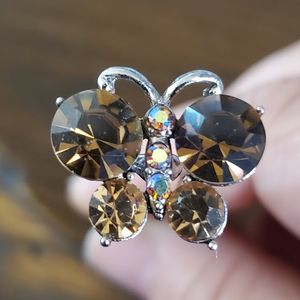 Butterfly Rhinestone Hair Pin